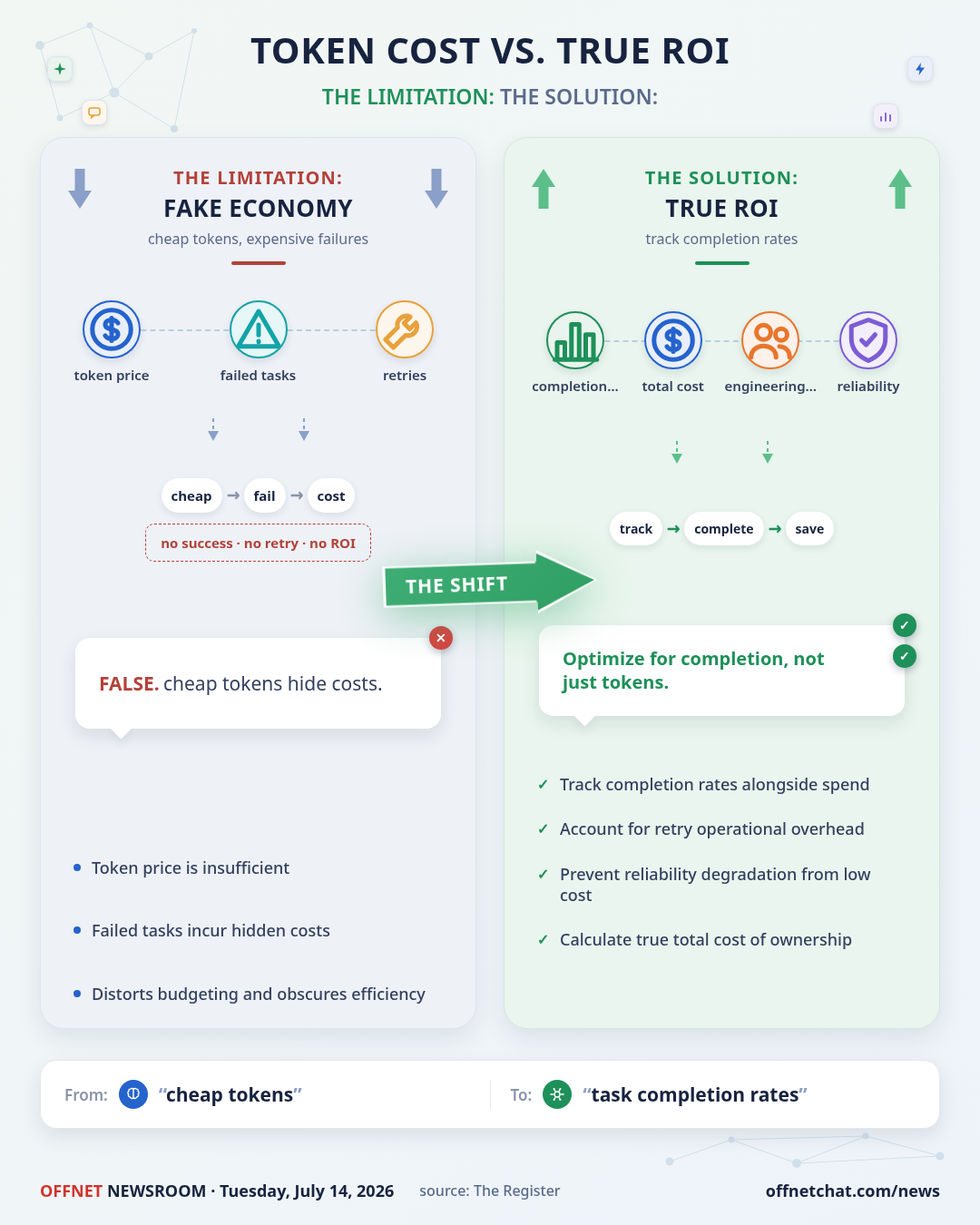 AI cost models must include task completion rates, not just token usage