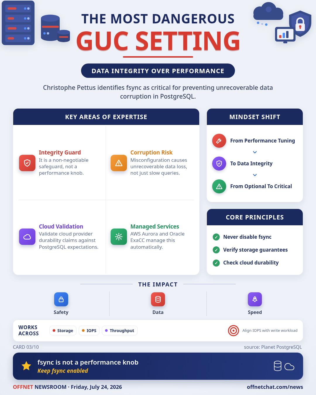 PostgreSQL fsync: The Most Dangerous GUC Setting